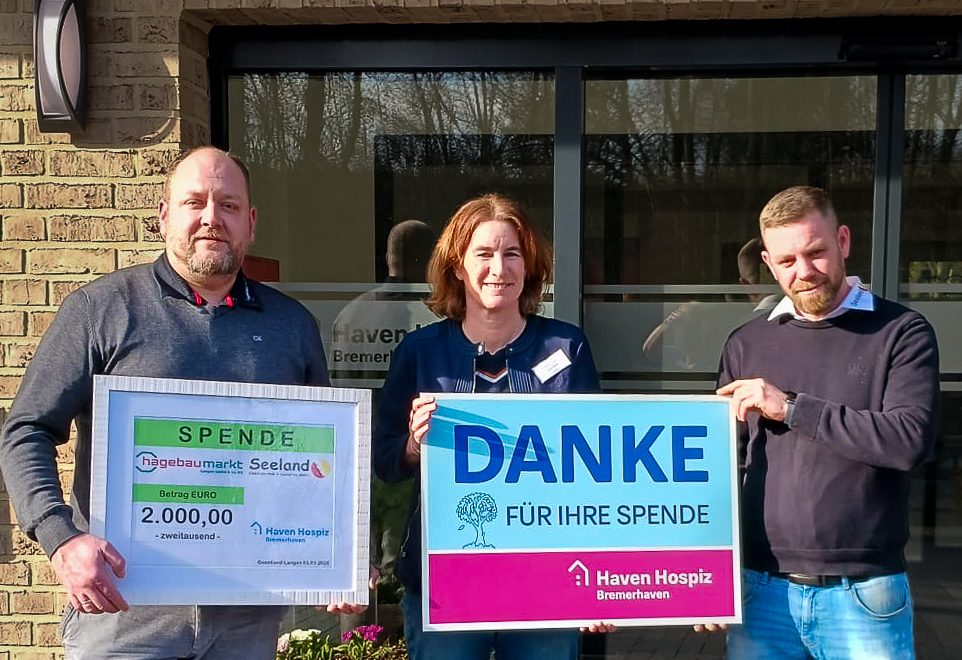 2.000 € Spende für das Haven Hospiz – Eine Aktion mit Herz